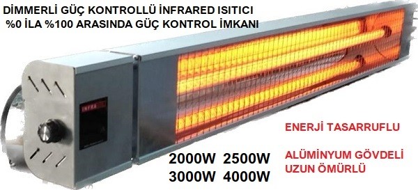 2500 Watt İnfrared Isıtıcı - Dimmerli Güç Kontrollü